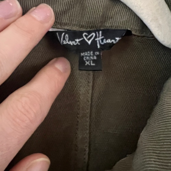 Velvet Heart Elvera Jacket Army Green crop swing cropped utility jacket shacket - Picture 14 of 16